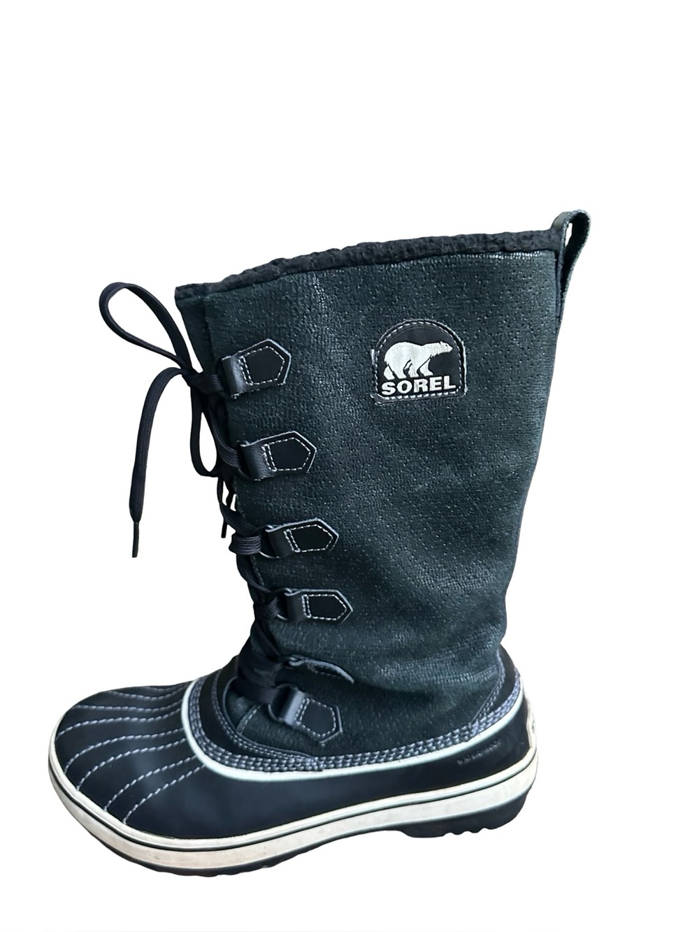 Sorel Trivoli High Mid Calf Winter Boots Women's Black Sz 8.5